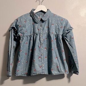 👧🏻Spring GAP Girls Denim - Button Down Shirt Size XL
